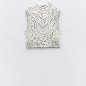 Zara | Sweaters | Zara Metallic Cable Knit Vest | Poshmark
